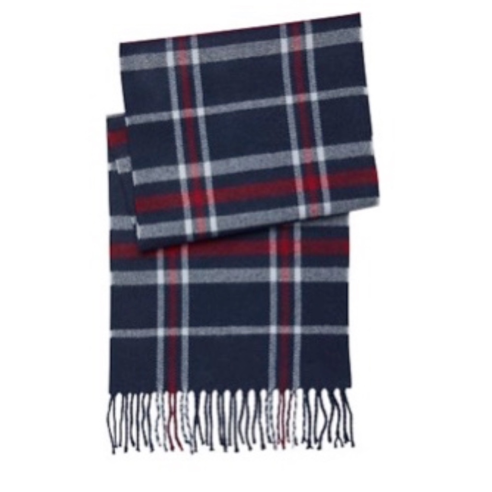 Scarf ☃️Pronto Uomo ❄️ Navy & Burgundy Plaid 🥶